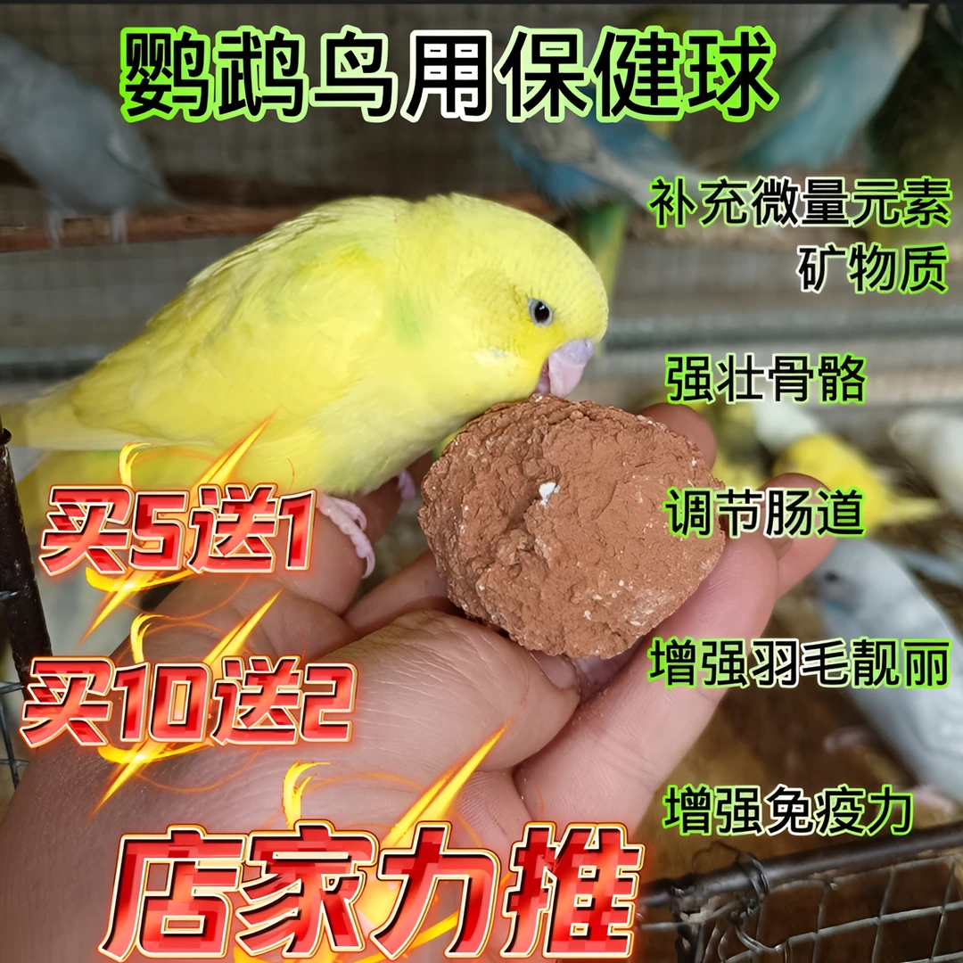 虎皮牡丹玄凤鹦鹉保健球促进繁殖补充多种天然微量元素矿物补钙