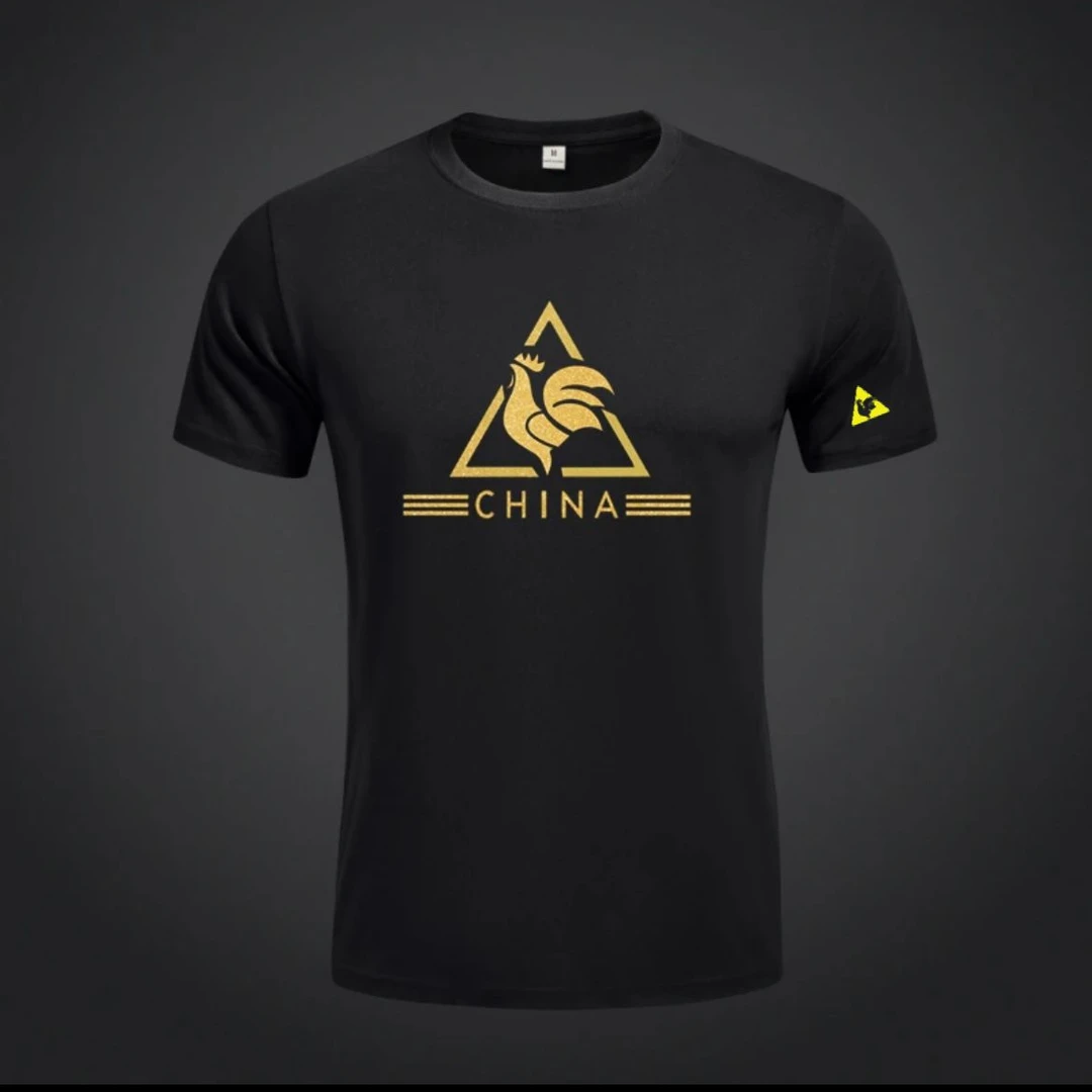 法国公鸡纯棉短袖T恤男大码宽松潮流时尚百搭男士半袖印花体恤ins