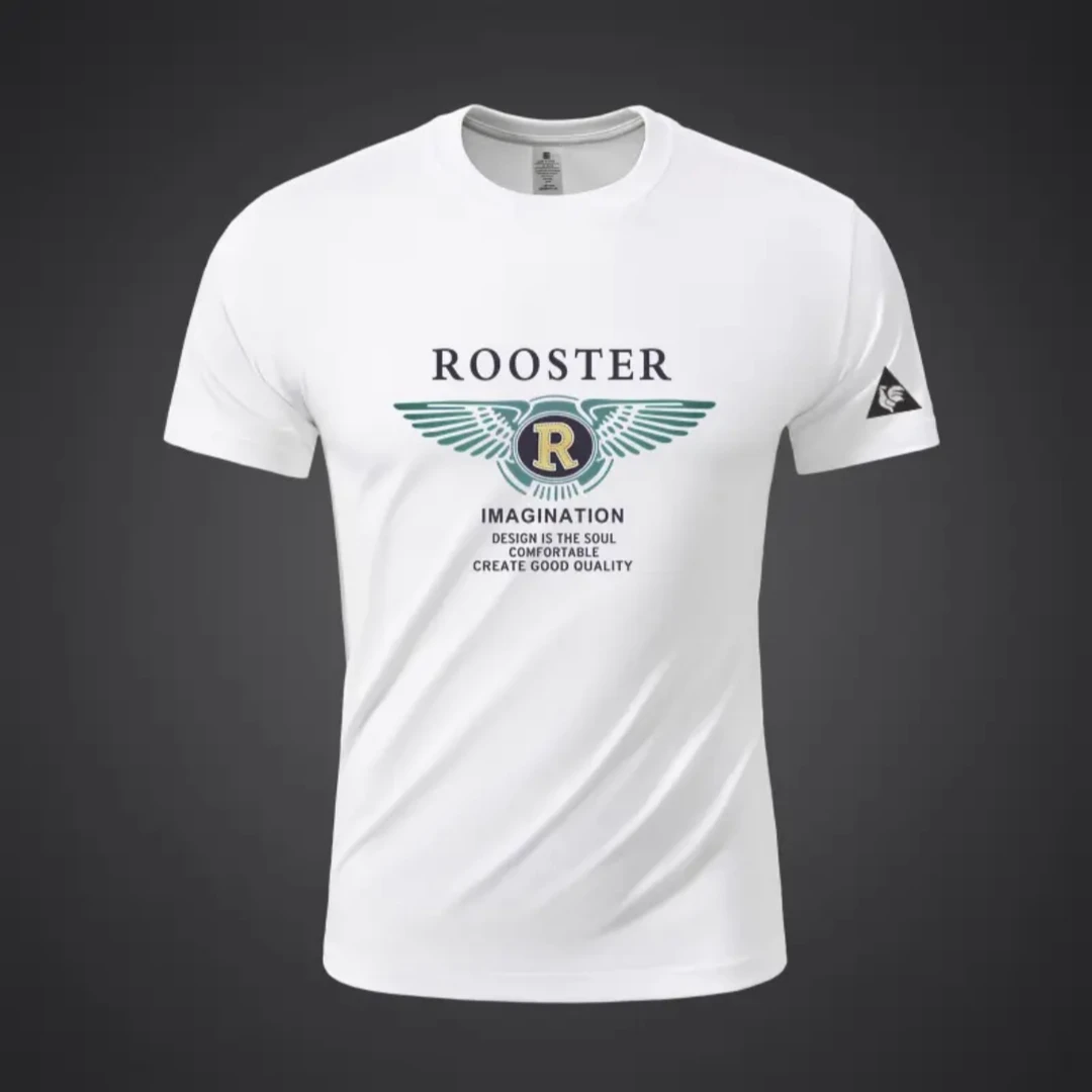 法国公鸡2025夏季男士圆领短袖休闲时尚半袖修身打底衫潮百搭T恤