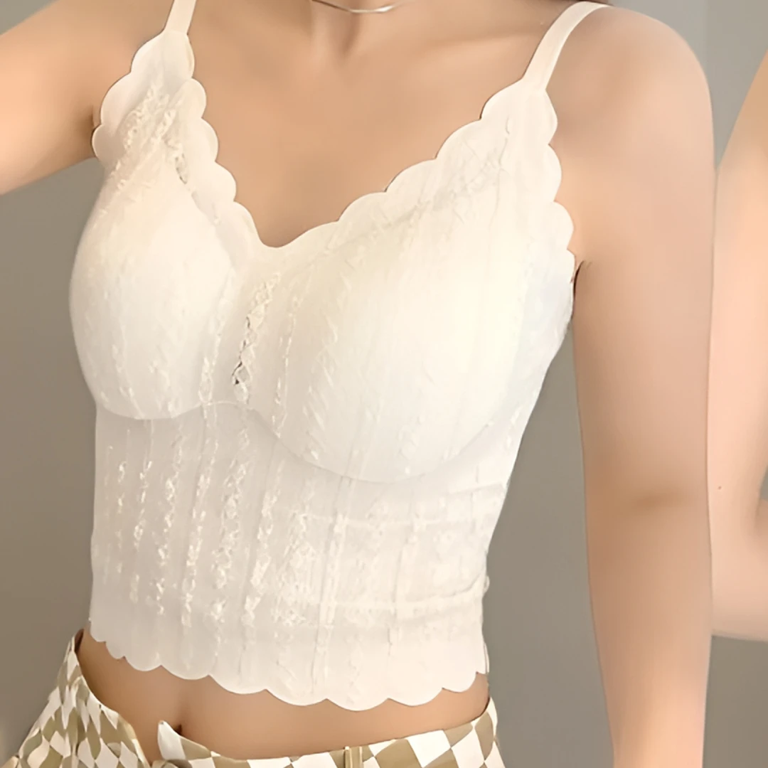 【法式吊带美背】夏季蕾丝内衣性感聚拢打底透气防走光无痕女士舒适