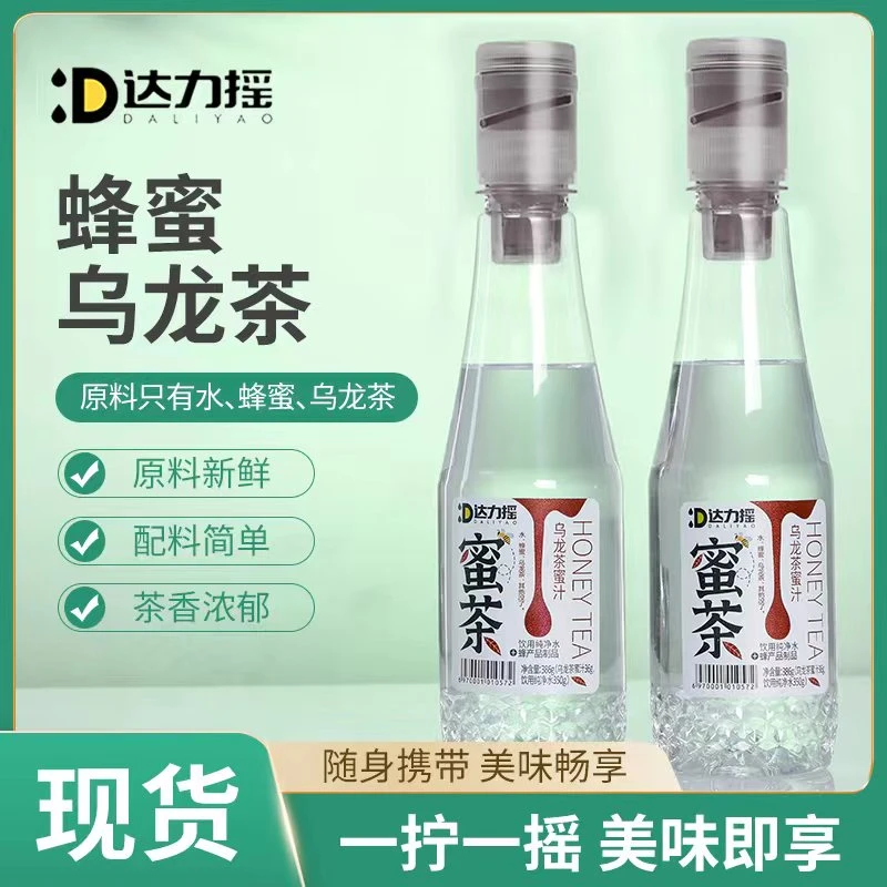 达力摇蜂蜜乌龙茶386g*6瓶新鲜蜂蜜水茶香浓郁茶风味网红饮料