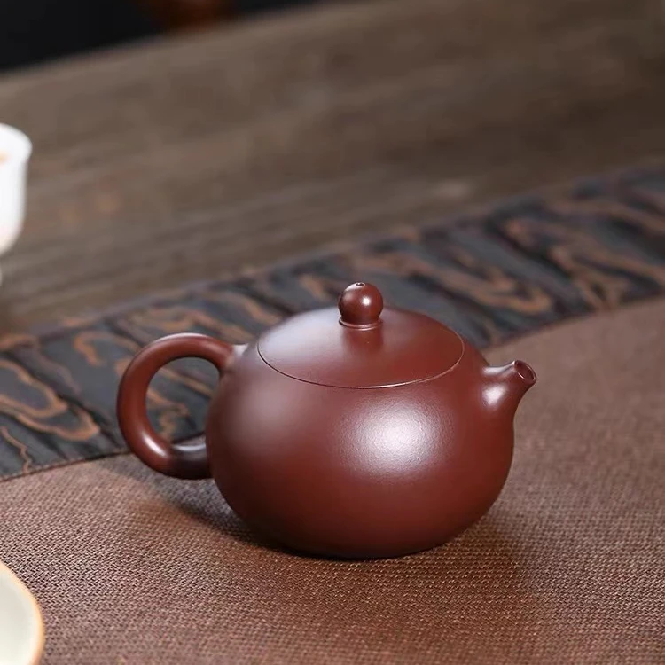 紫朱泥卡盖西施手工紫砂壶111