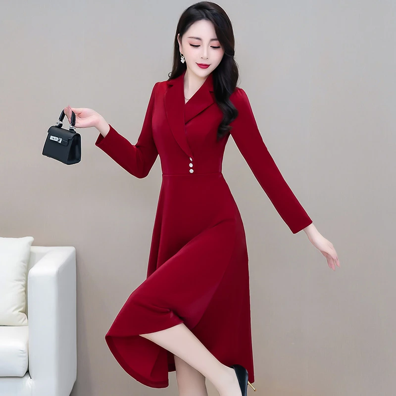 省钱风高贵上档次连衣裙2024年春秋新款喜婆婆婚宴礼服收腰显瘦裙