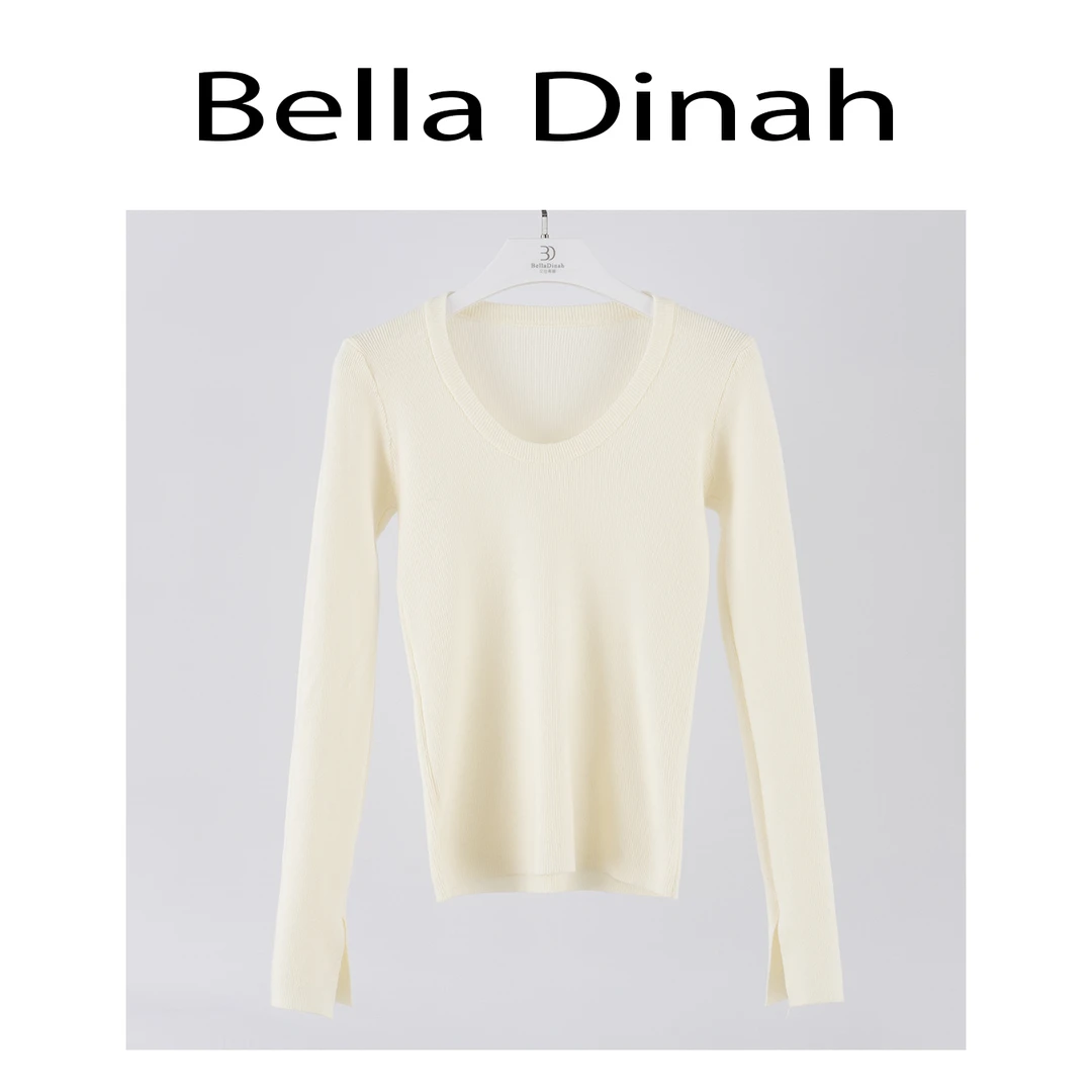 Bella Dinah 云柔针织 长袖时尚百搭修身高领圆领秋冬套头XJJJ038