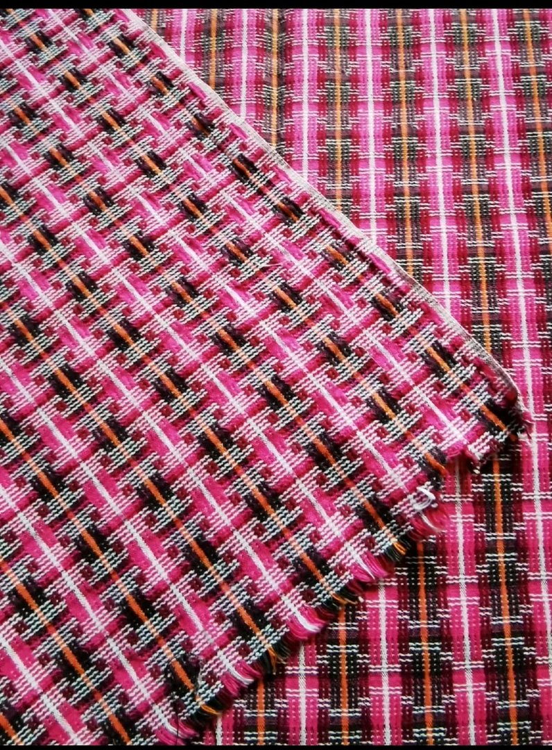 红格纯棉面料老粗布手工diy床单床品衣服面料以直播间为准再拍