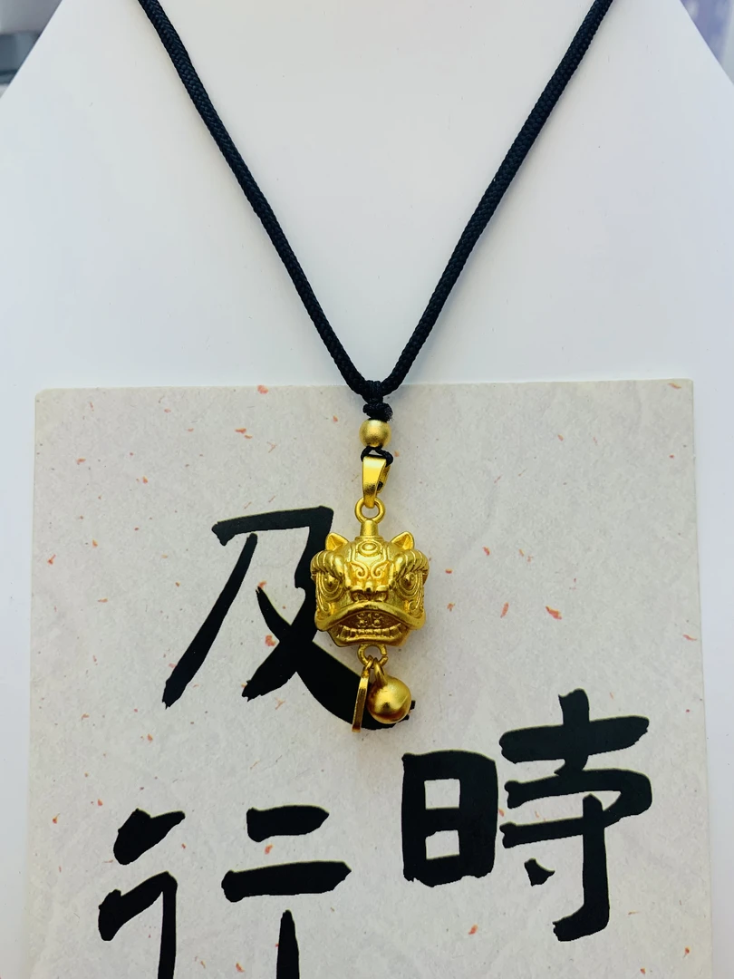 铜合金吊坠 精品醒狮铃铛实心立体雕刻经典时尚吊坠