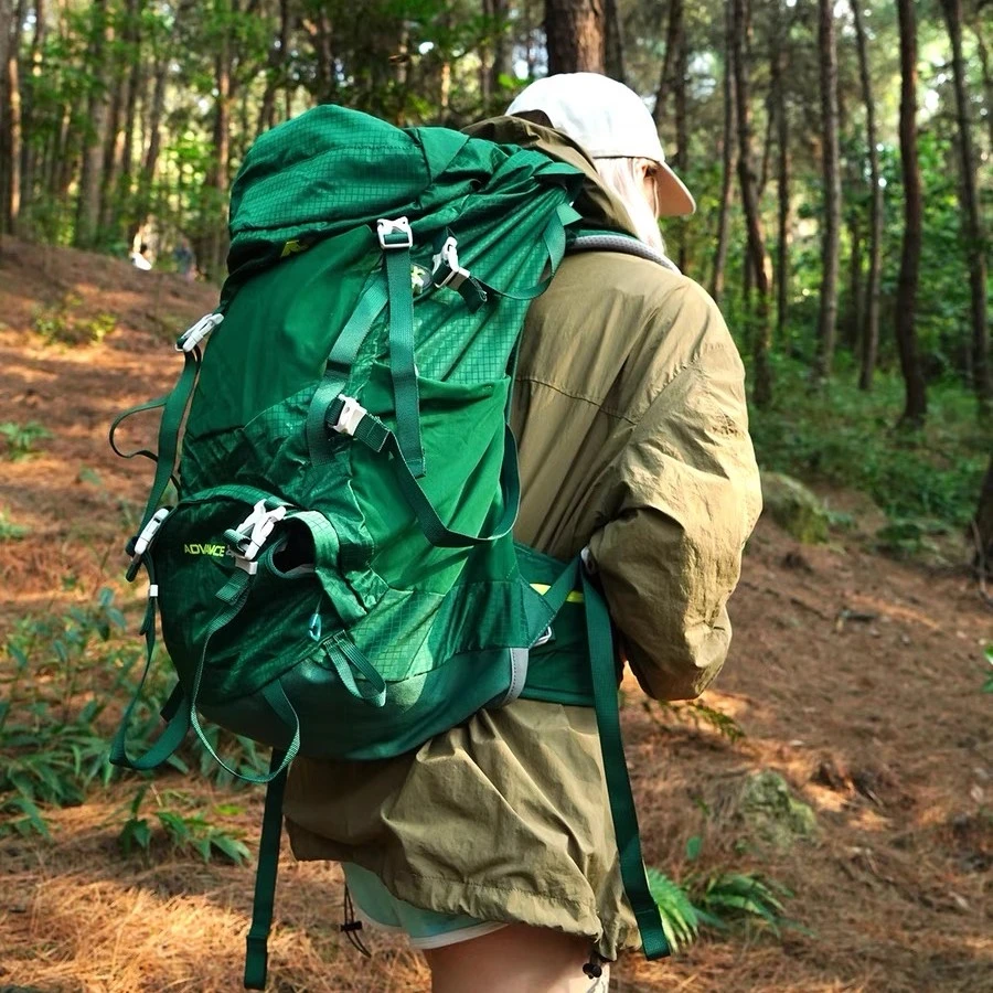 《自然复兴》户外徒步露营悬浮背负防水双肩背包50l大容量登山包