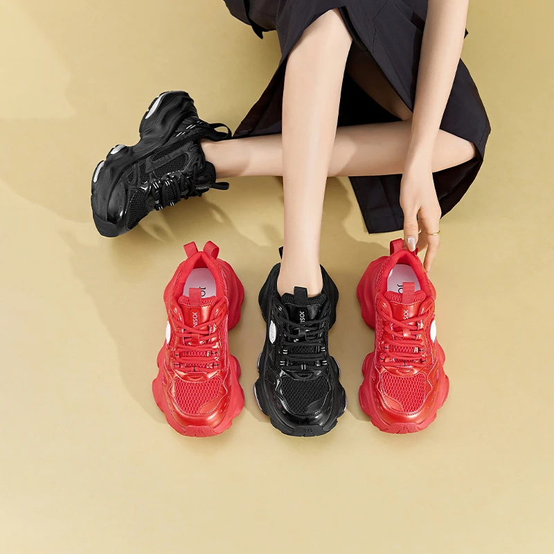 老爹鞋女2024秋季新款轻便百搭时尚休闲鞋厚底舒适圆头运动鞋女鞋