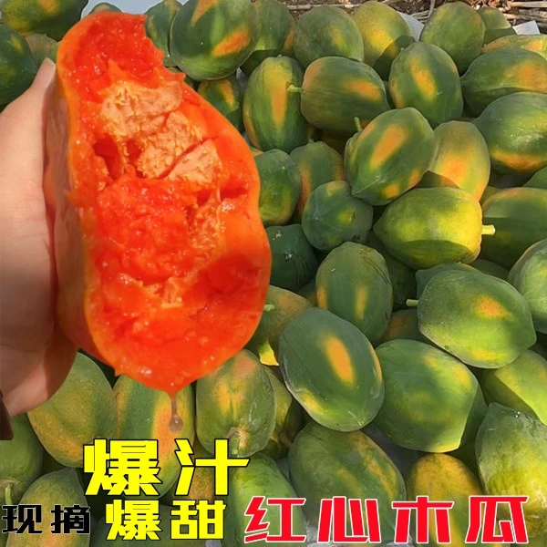 顺丰快递云南冰糖红心木瓜孕妇小孩时令当季香甜新鲜水果整箱包邮