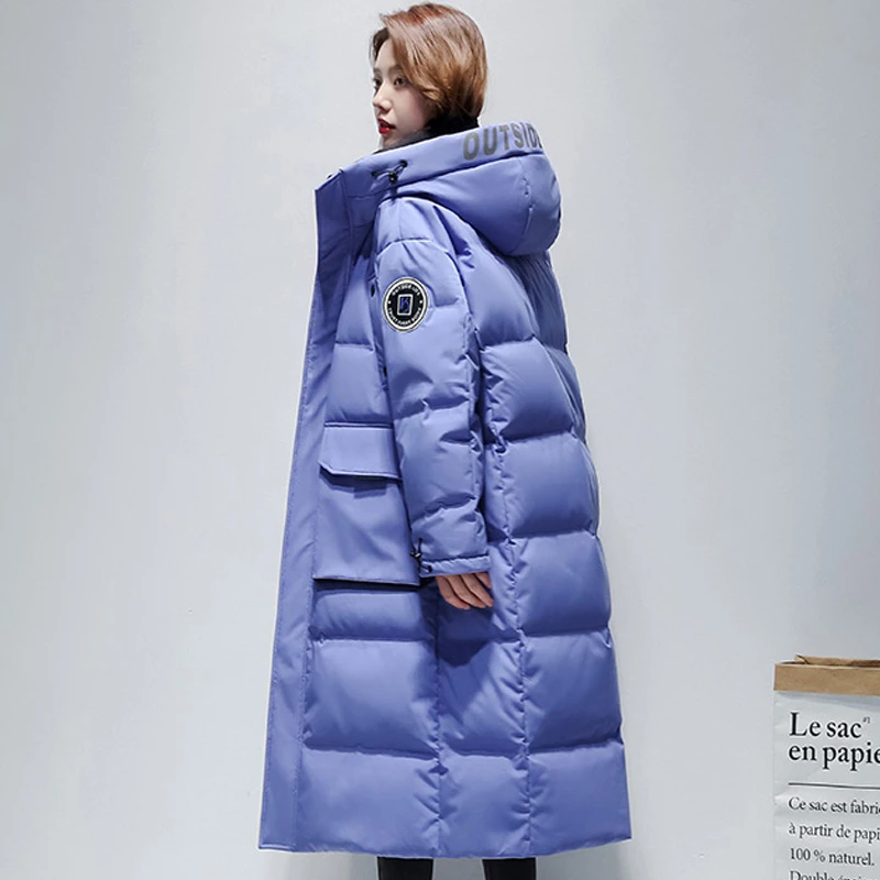 木笛极寒系列休闲大长款男女同款情侣款时尚连帽高端爆款82337