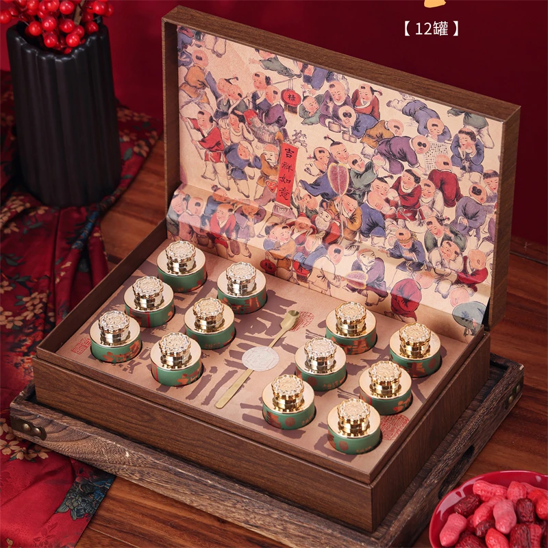 西湖龙井茶叶包装盒礼品盒红枸杞小罐茶12/18罐金骏眉散装礼盒