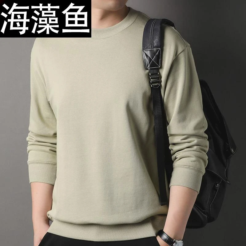 【高档礼盒款】350g重磅纯棉毛圈卫衣男长袖t恤春秋季微落肩廓形