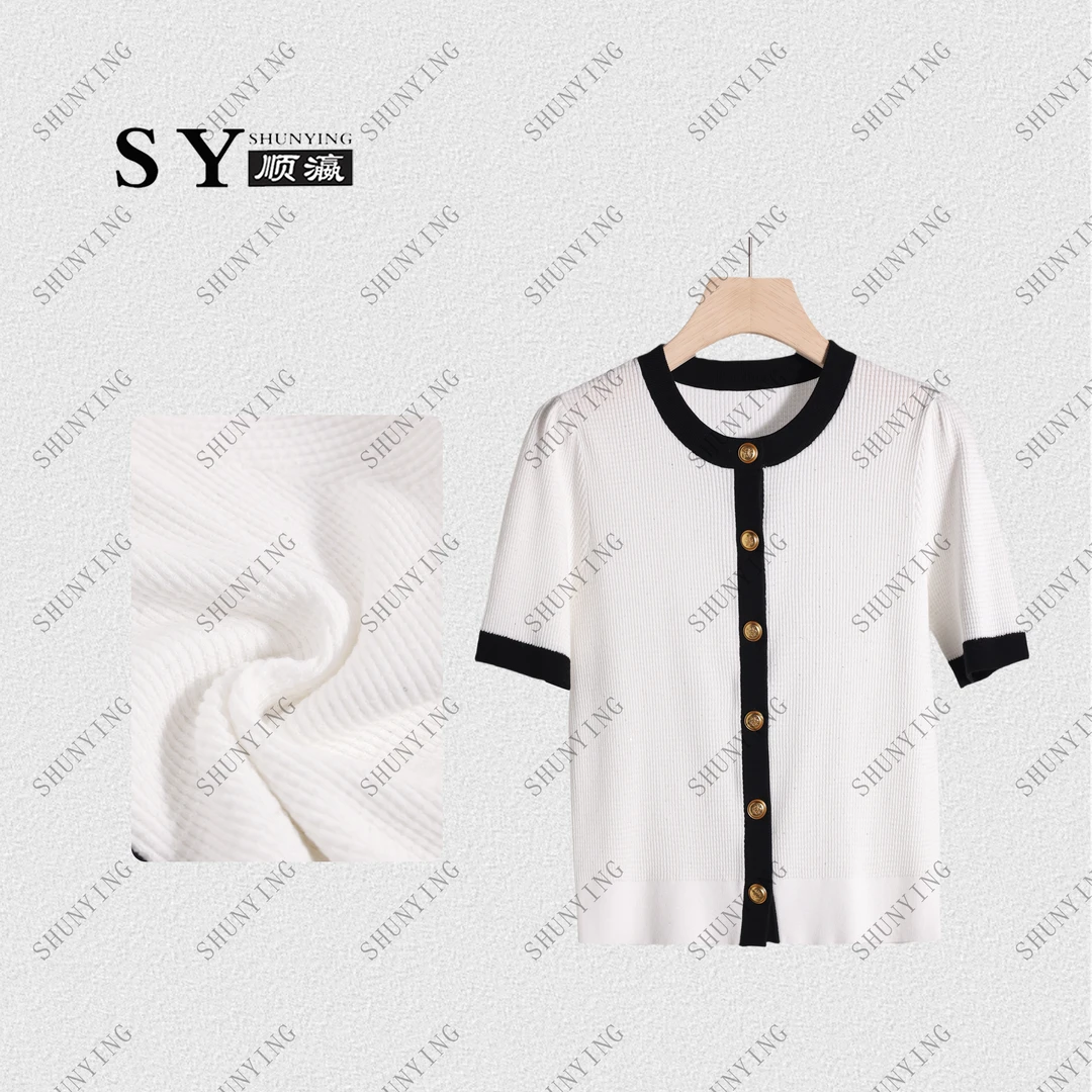 顺瀛【自留赫本小香】夏季设计感小香风气质复古针织衫SY62ZZ6007