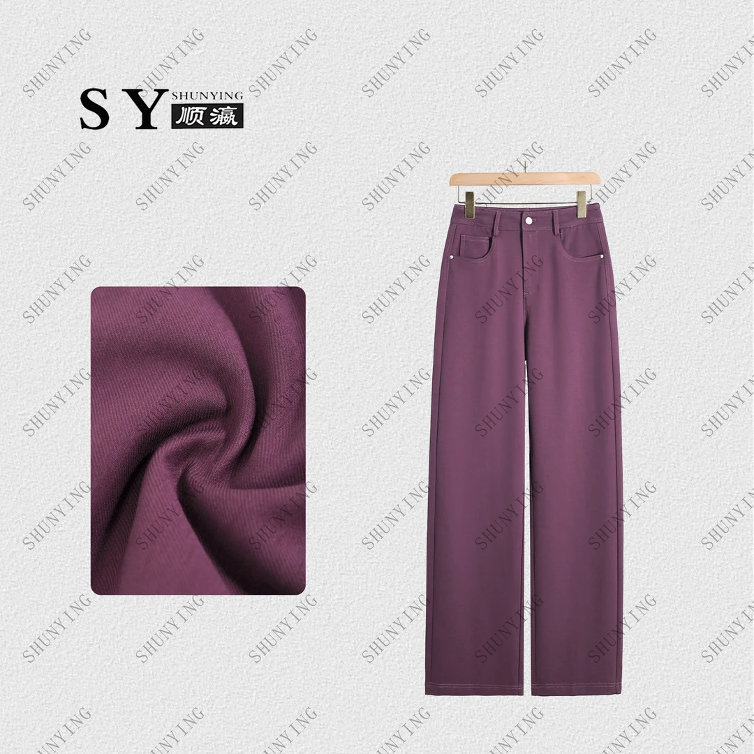 顺瀛【调色针织牛仔】秋季新款高腰舒适气质休闲牛仔裤SY63XXK15703