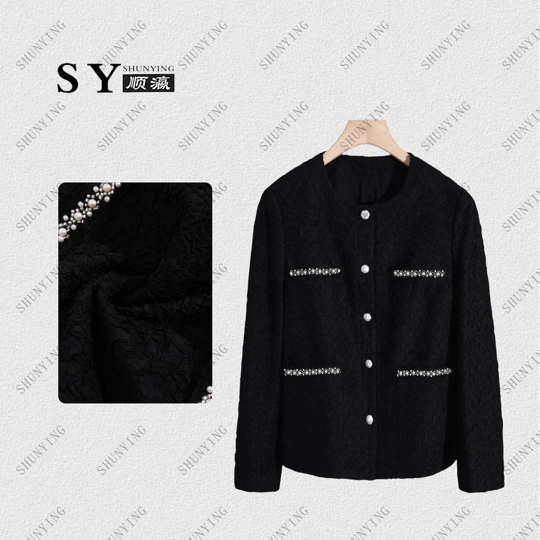 【顺瀛】夏季新款圆领甜美气质瑟琳小香风短外套SY63WT071