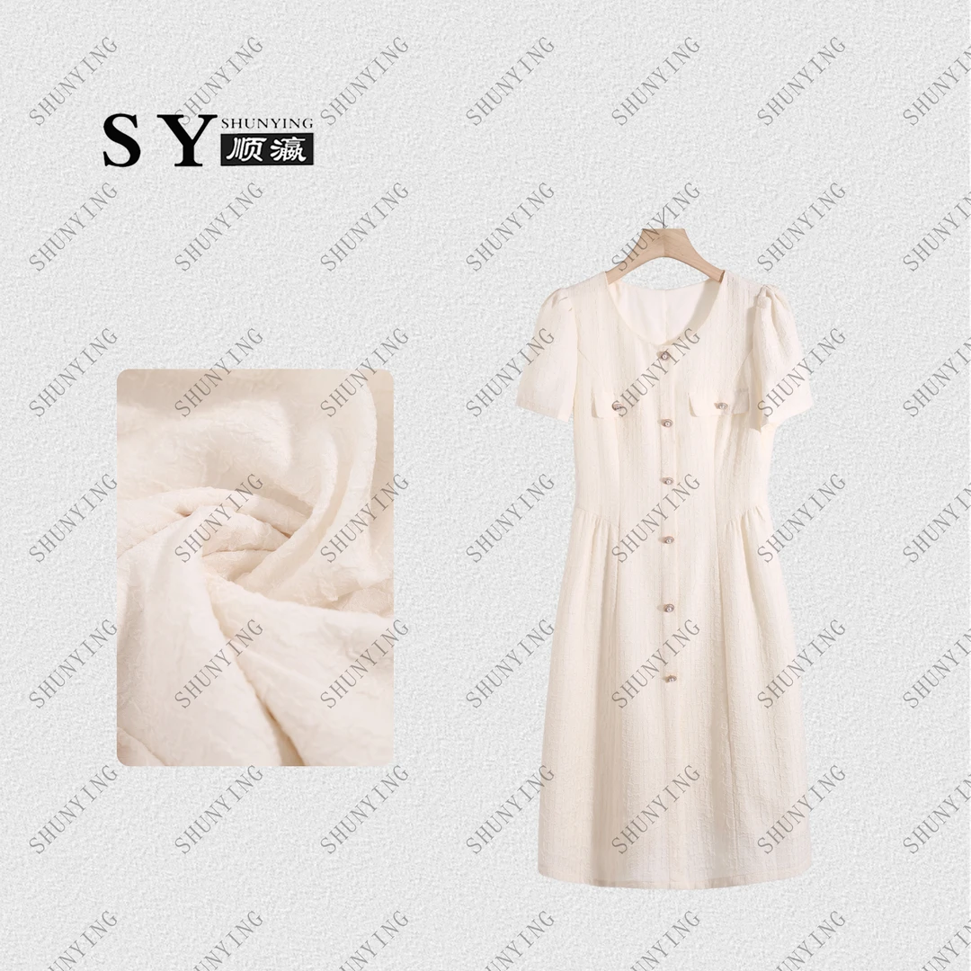 顺瀛【浮雕小香连衣裙】夏季名媛赫本风时尚连衣裙SY62LYQ9930