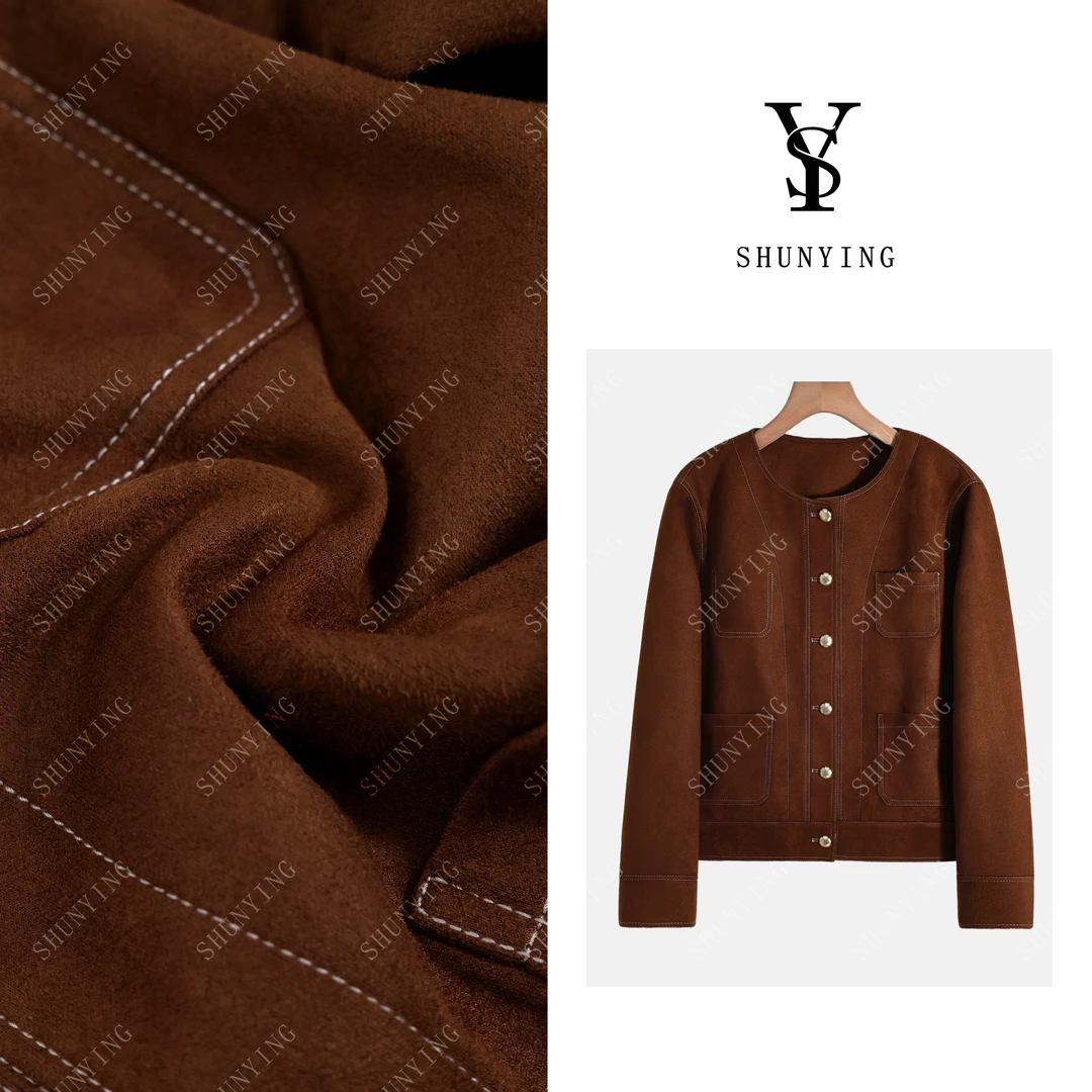 【顺瀛】秋季新款复古时尚高级感单排扣小香风夹克外套SY63WT092
