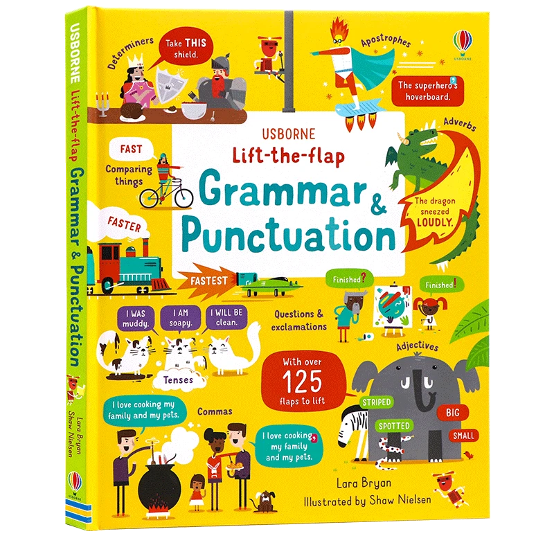 Usborne出品 英语语法和标点运用学习纸板翻翻书图画书