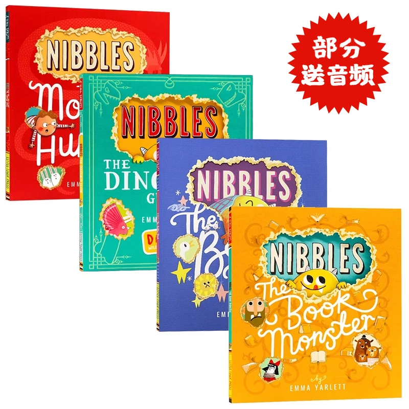 啃书小黄怪尼宝4本套装Nibbles The Book Monster Nibbles4册合售