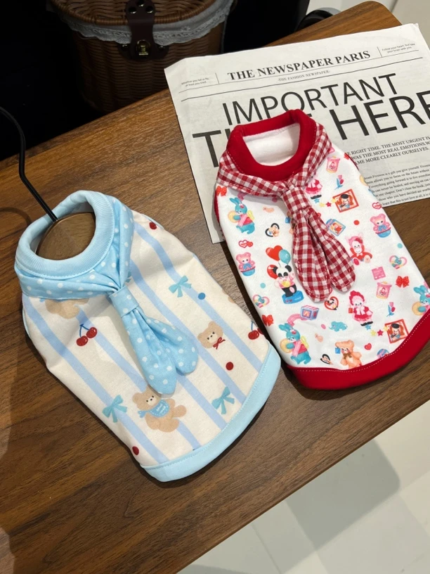 Uni宠物秋冬加绒打底衫可爱马尔济斯衣服宠物家居服