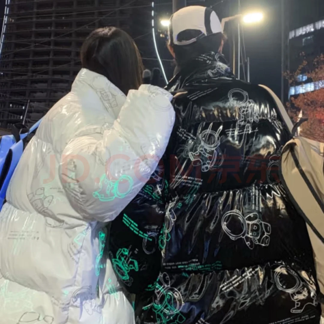【赔米清货 需要去拍】男女同款潮流棉服韩版冬黑金免洗太空服6006