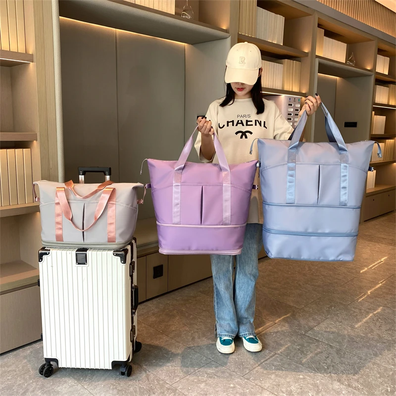 旅行包大容量多功能女待产收纳包手提出差便携插兜运动健身包短途