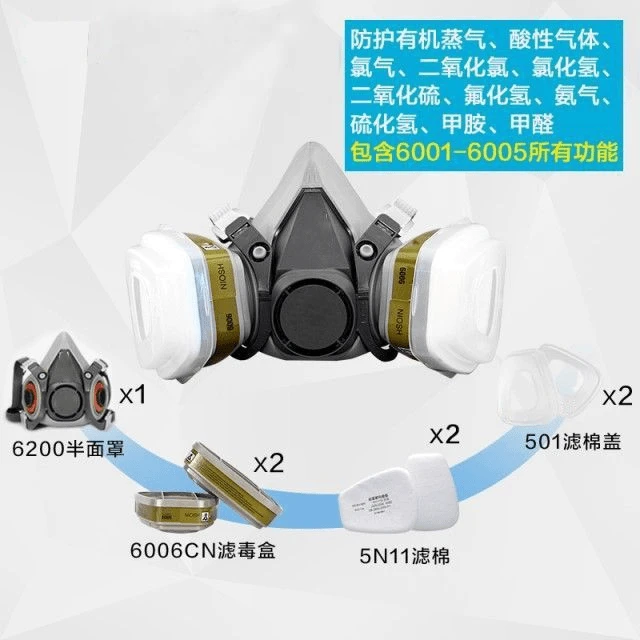 喷漆焊工防毒面具喷漆化工气体防护面罩工业粉尘甲醛防护口罩煤矿