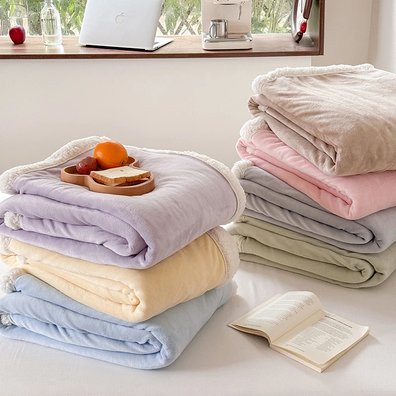 南通源头工厂牛奶绒四件套毛毯自产自销双面加厚宿舍午睡毯绒毛毯