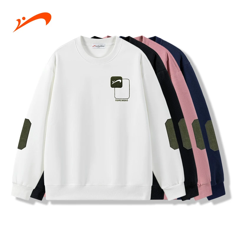 贵人鸟2025秋季新款情侣卫衣休闲舒适百搭圆领时尚情侣卫衣套头衫