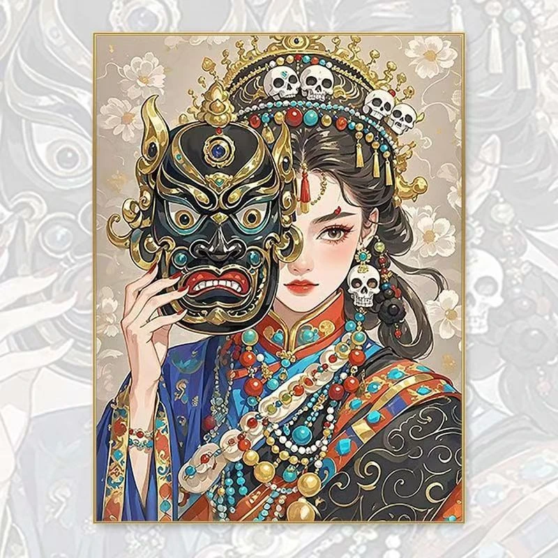 新款5D满钻扎基拉姆钻石画厂家直销