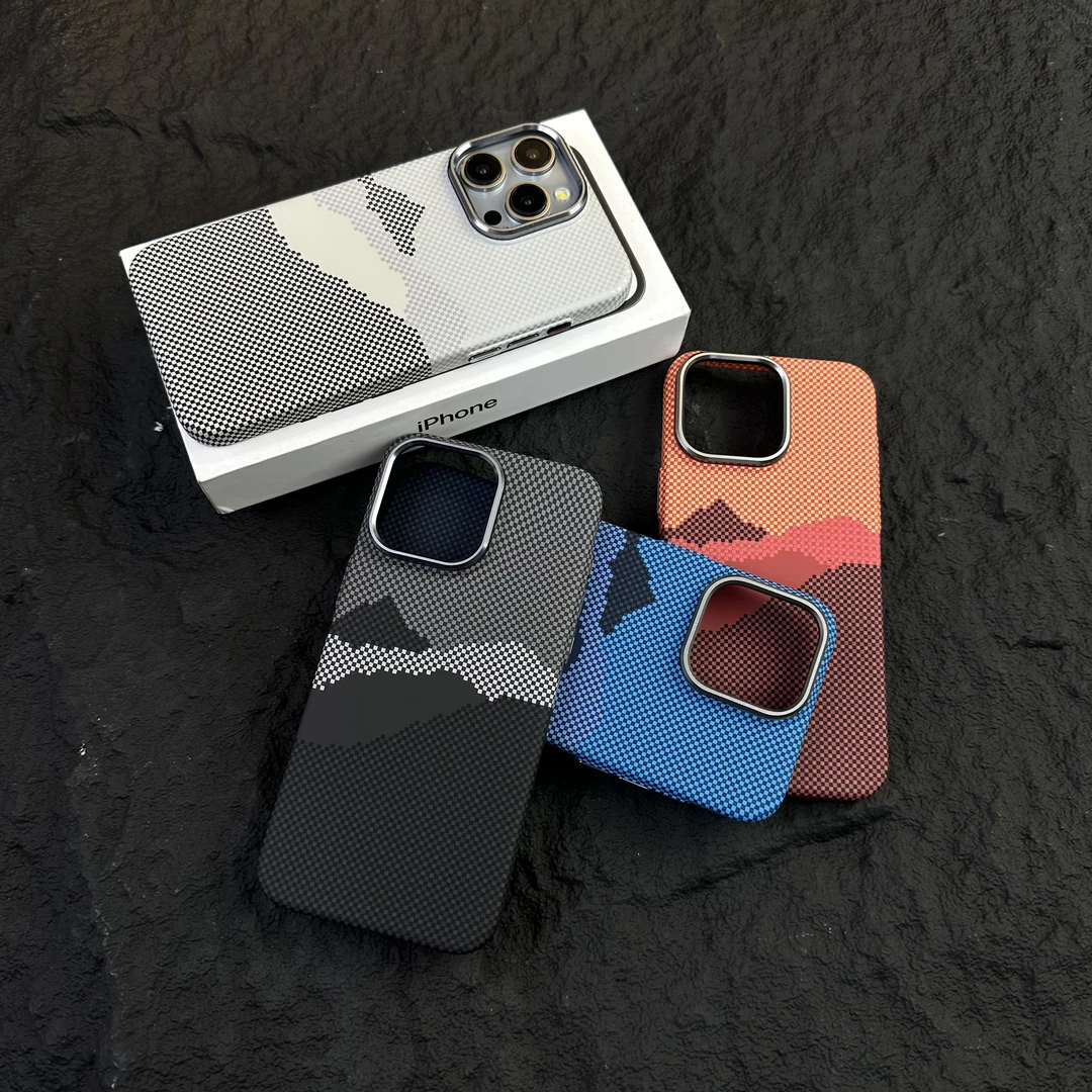 磁吸【高山系列】适用苹果iPhone12/16Promax手机壳像素风强磁裸机