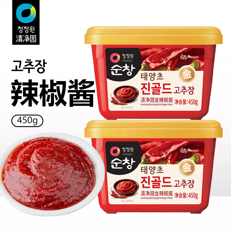 清净园韩式辣酱韩国进口金辣椒酱石锅拌饭炒年糕火锅甜辣酱料