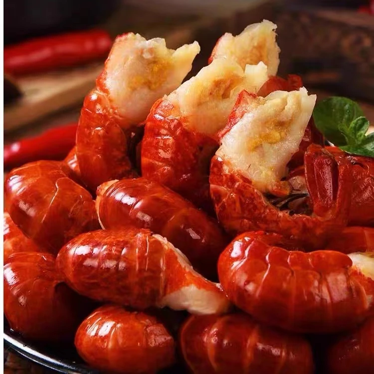 【一箱净重三斤】新鲜二级龙虾尾单冻无冰衣160粒/左右斤顺丰包邮