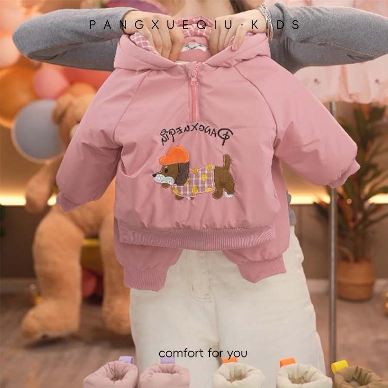 【胖雪球】婴幼童2024冬季新款棉服加绒加棉加厚洋气可爱保暖棉袄