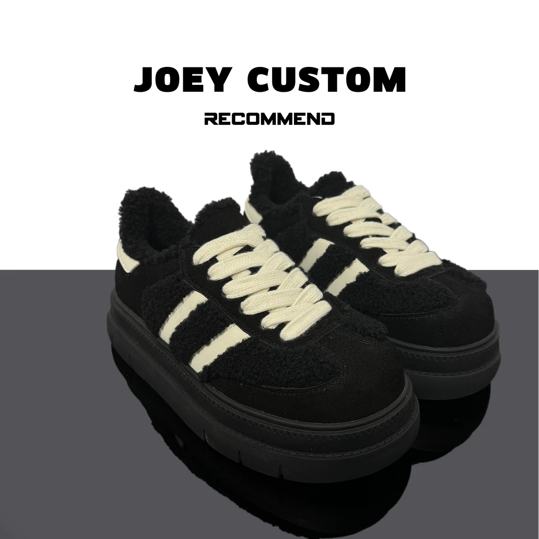 JOEY | 【小暖炉】保暖搭子羊羔毛真皮德训鞋女休闲鞋  2128