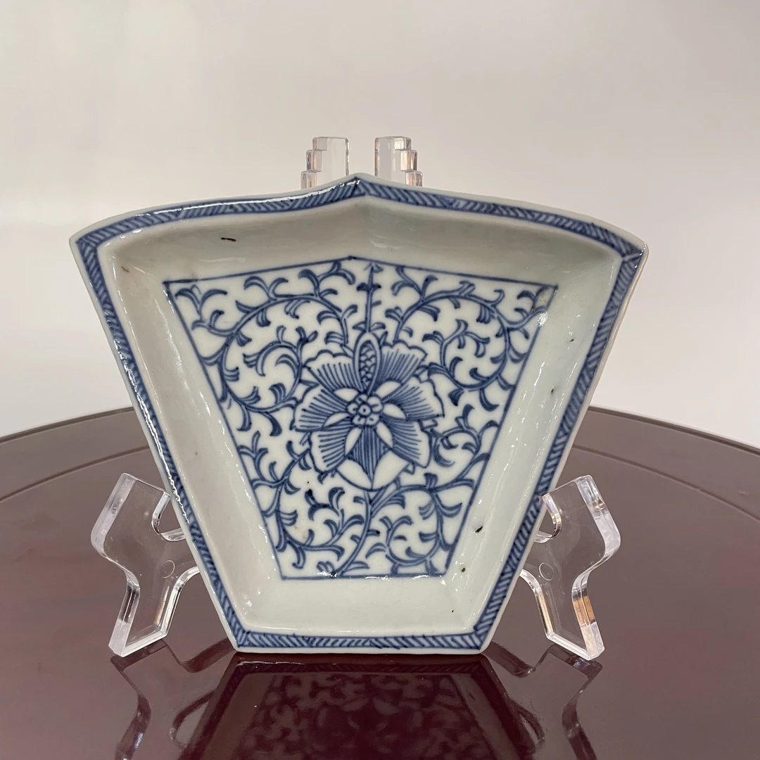 清中期攒盘三只全品青花瓷盘CP00025