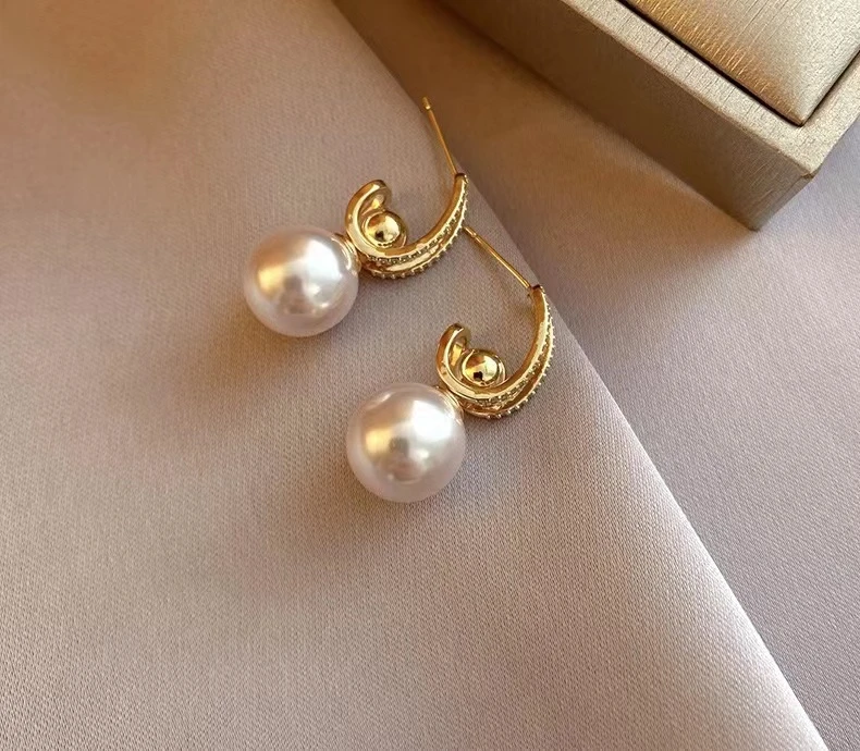 铜合金合成锆石耳饰 一款多戴甜美可拆卸轻奢高级洋气耳环H0021