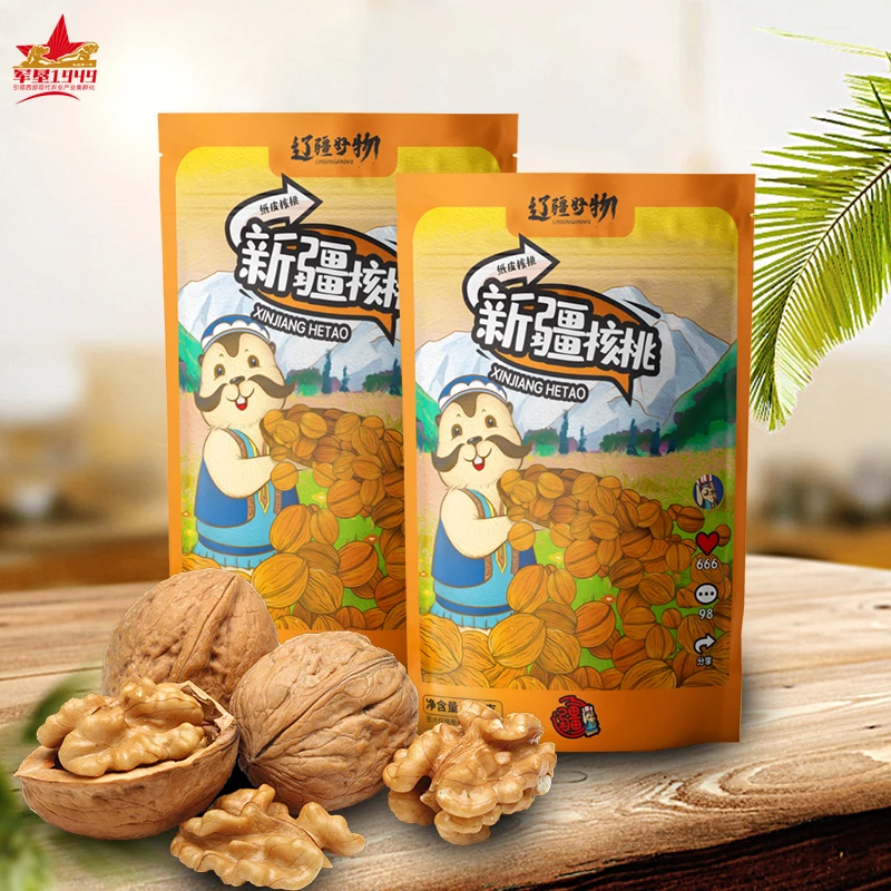 【军垦1949】新疆特产辽疆好物干果阿克苏纸皮核桃休闲零食500g包邮