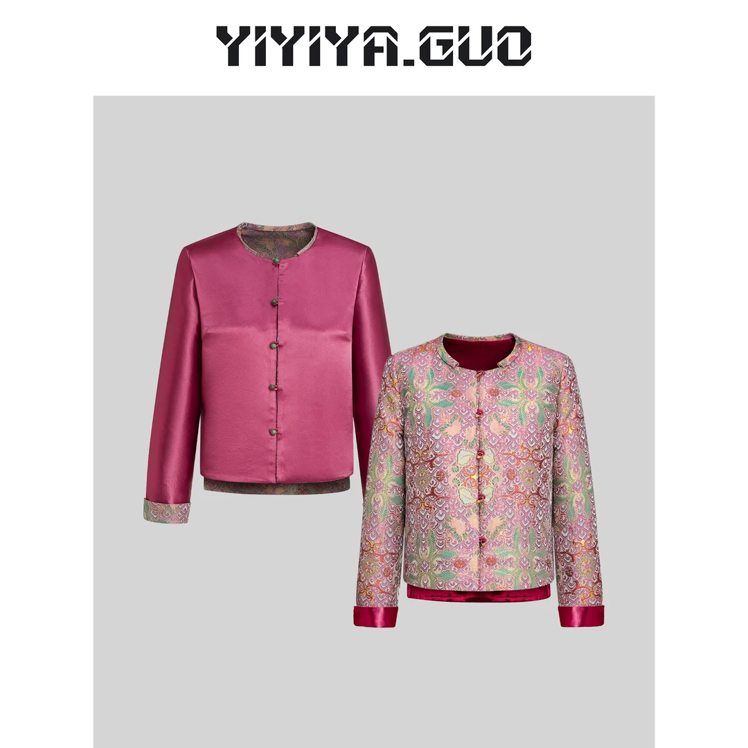 yiyiya.Guo艺艺吖/【彩鳞宝相花】宋锦·双面穿外套2024353