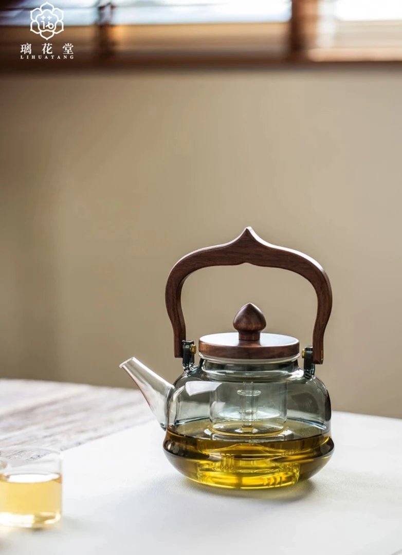 （单壶）璃花堂木莲壶1100ml大容量耐热蒸煮一体四代壶蒸茶烧水壶
