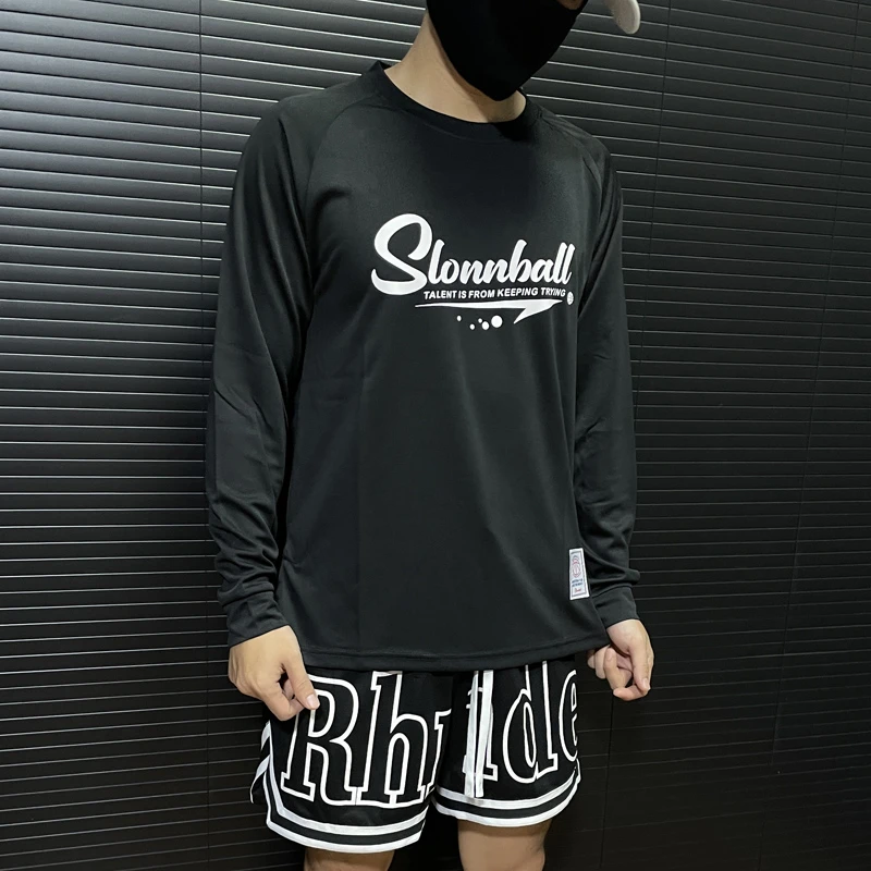 篮球训练服美式卫衣投篮服长袖秋速干衣男健身体育生球衣运动t恤