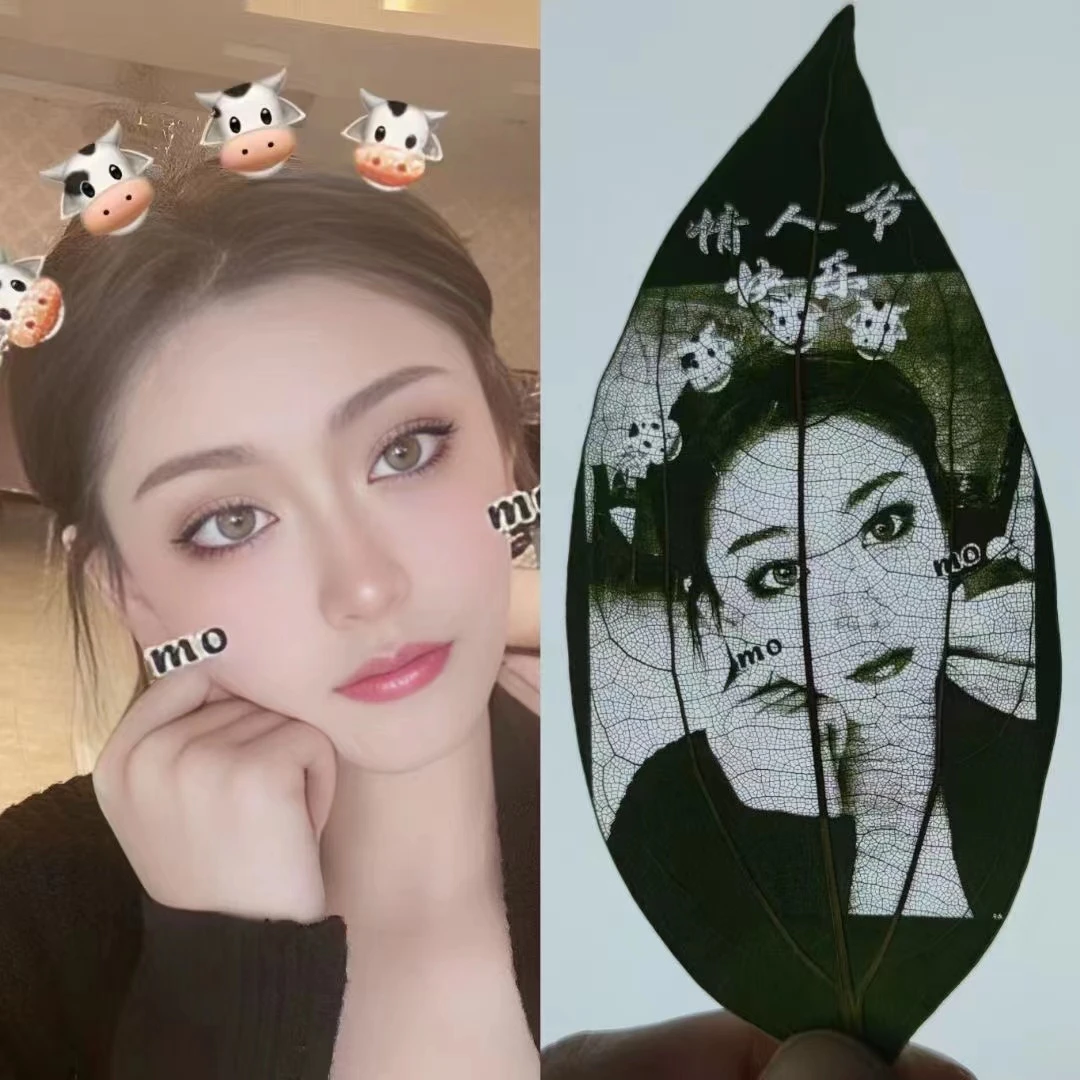 叶雕照片情人节定制送女生情人节礼品生日创意手工纪念品文艺摆件