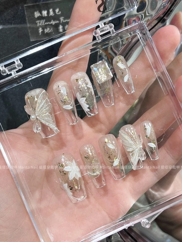 金栀子｜鎏金蝴蝶夏日纯手工穿戴甲