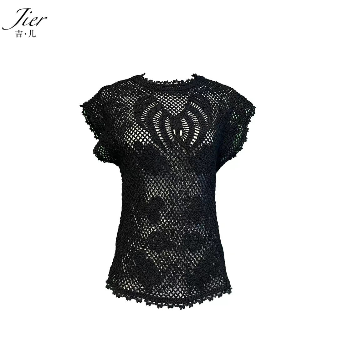 【Jier吉儿】原创设计师毛衣毛衣针织衫女装上衣时尚休闲百搭镂空女