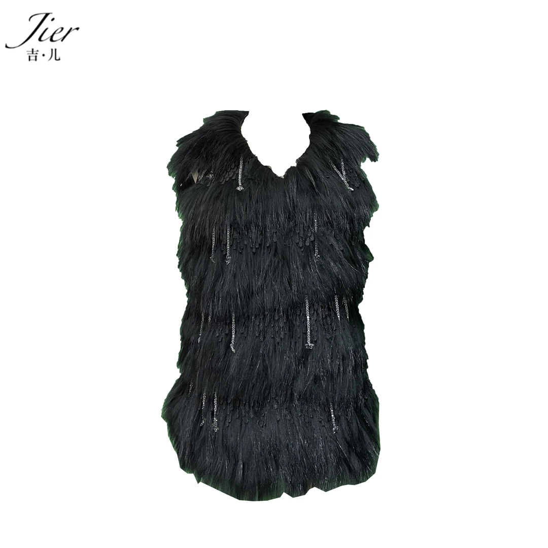 【JIER】原创设计师时尚气质秋冬无袖轻奢女士马甲