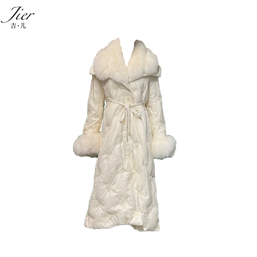 【Jier吉儿】原创设计师 时尚气质重工秋冬轻奢百搭女士长款风衣