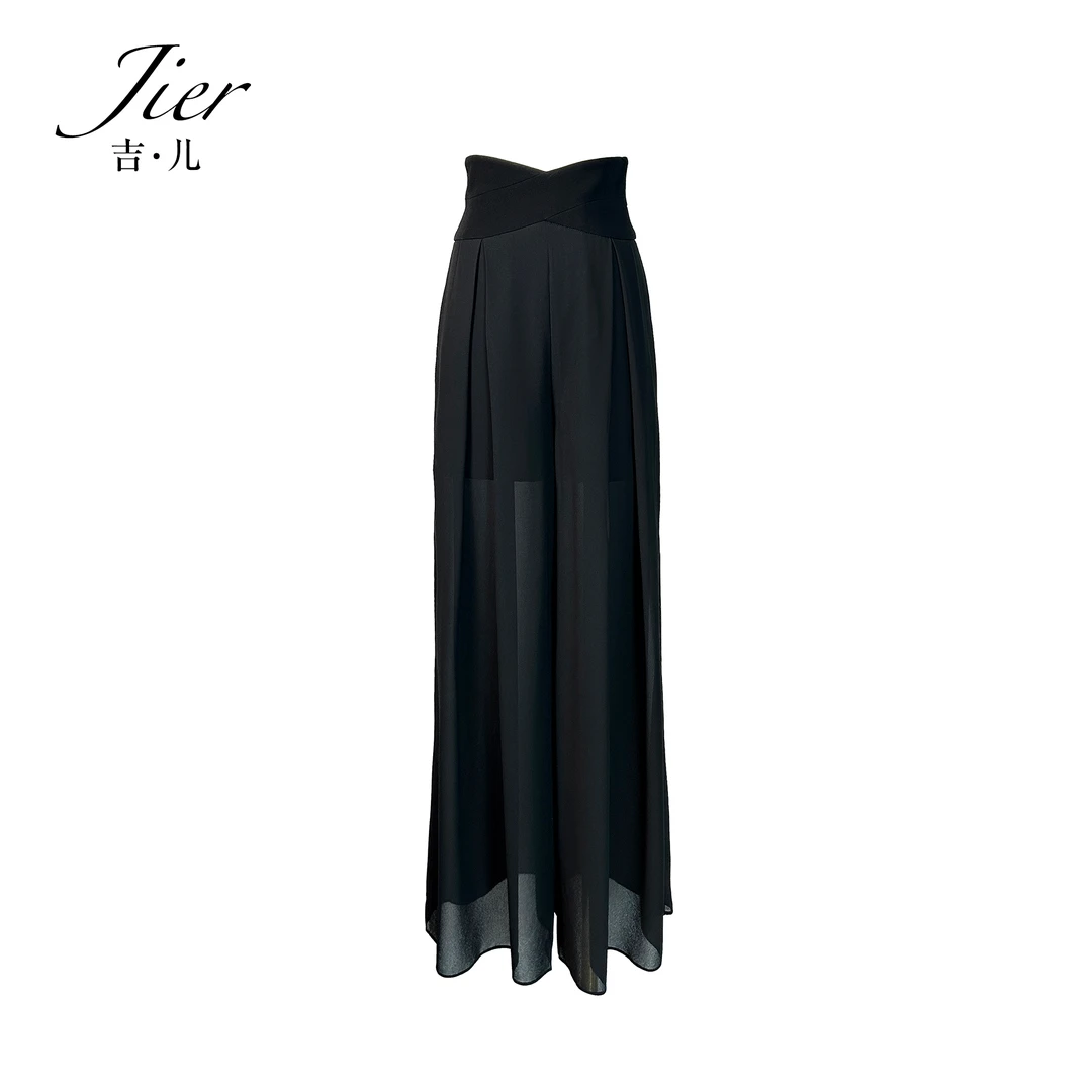 【Jier吉儿】原创设计师时尚女装 气质优雅垂感长裤阔腿裤