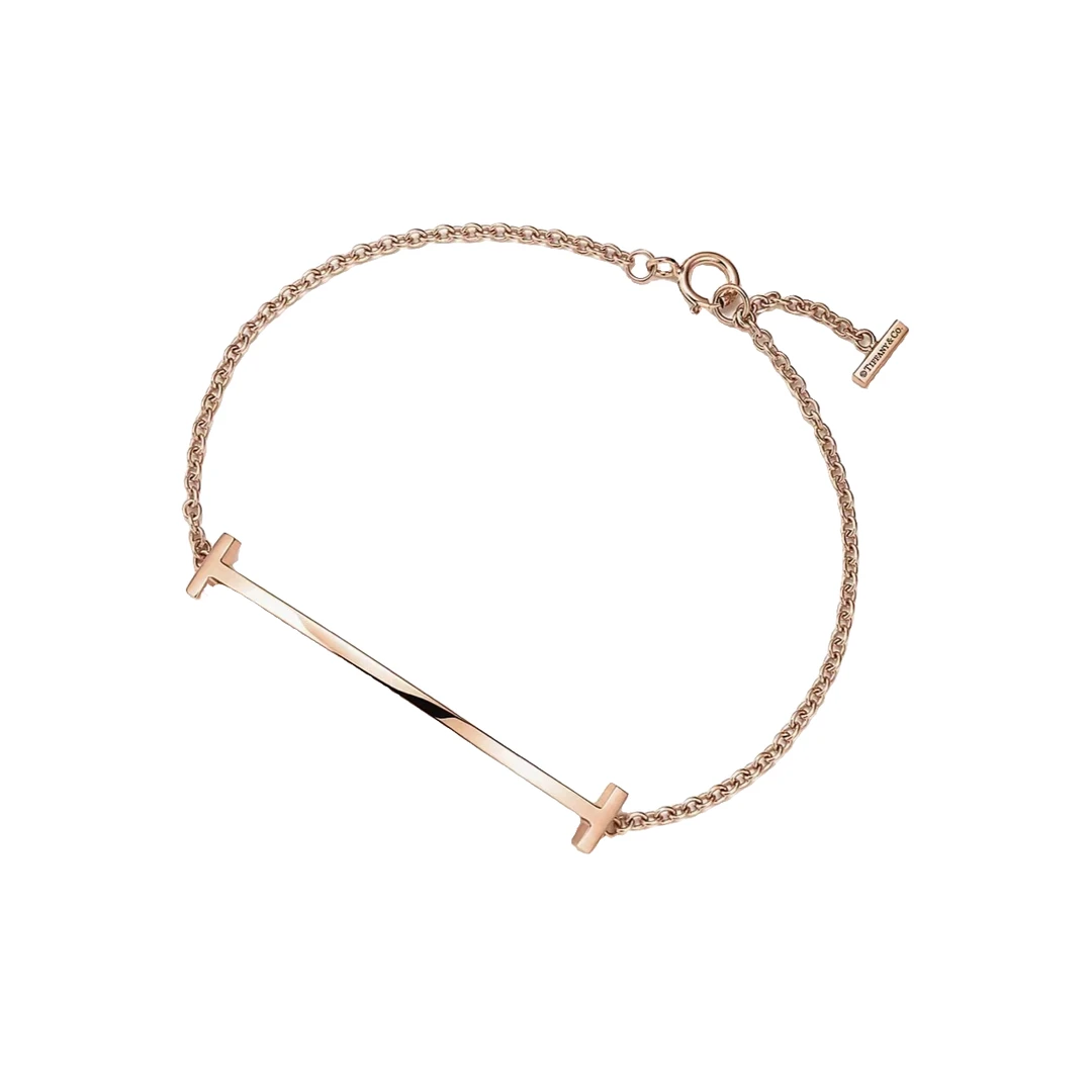 99新 Tiffany & Co./蒂芙尼  T系列小号微笑手链笑脸手链
