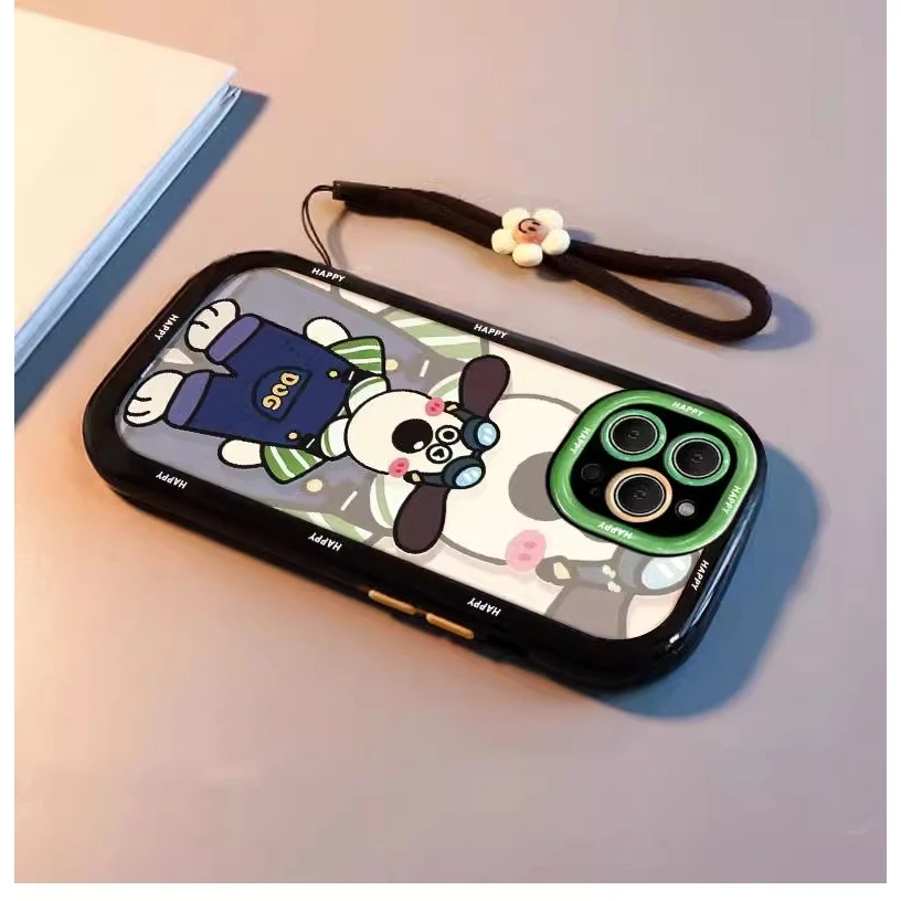适用苹果15pro手机壳新款14promax网红13女iPhone15por开心掌门狗