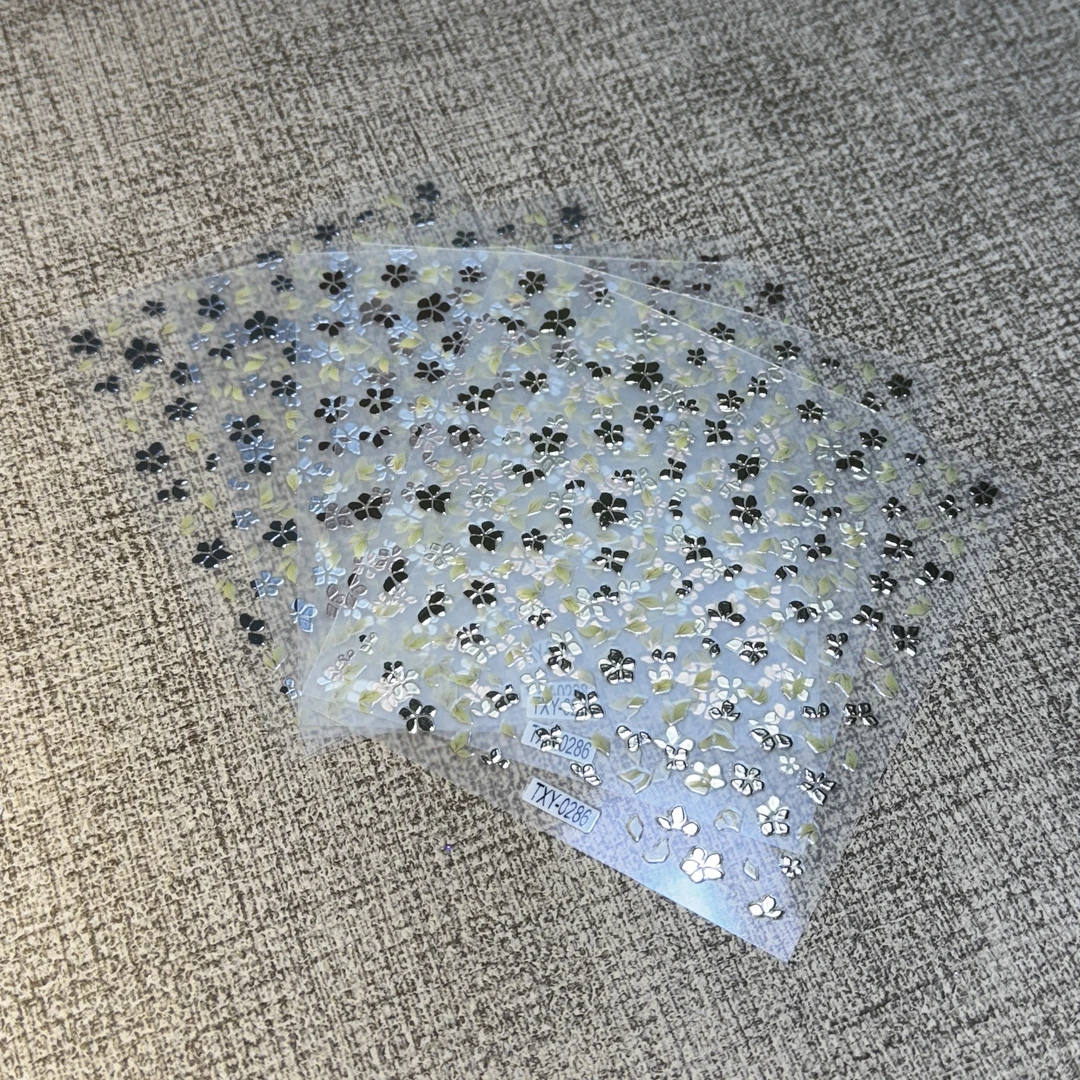 【繁花似锦6张】神器套盒经典提亮双头哑光修护滋养不掉色美甲贴纸